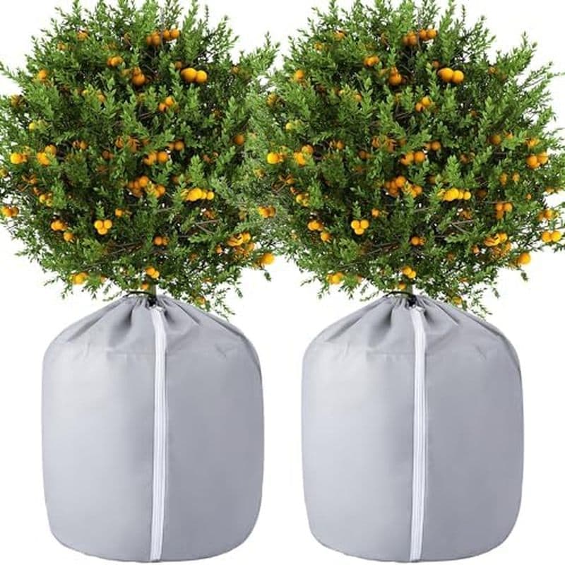 Tlswshsy Vaso De Proteção De Inverno Para Plantas De 2 Pacotes-Bolsa Vasos De Flores De 27.6 " x 25.6 "-Capa De Planta A