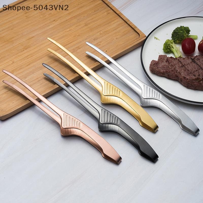 [RE] Pinças De Comida Para Churrasco Clipes De Acessórios De Cozinha De Aço Inoxidável Cozinhar Ao Ar Livre Grelhar Braç