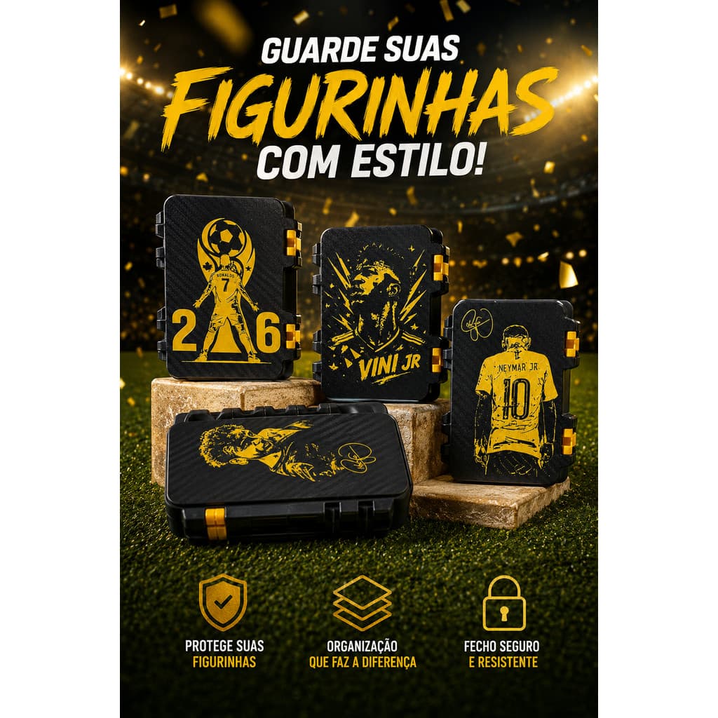 Caixa Porta Figurinhas Album Copa Do Mundo 2026 Organizador Estojo