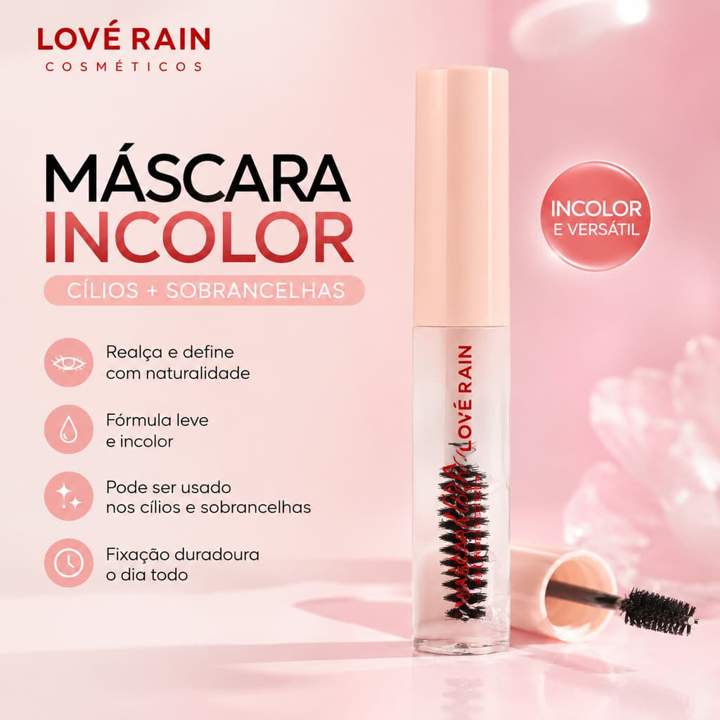 Máscara Incolor Lash  - Love Rain (LR7085)