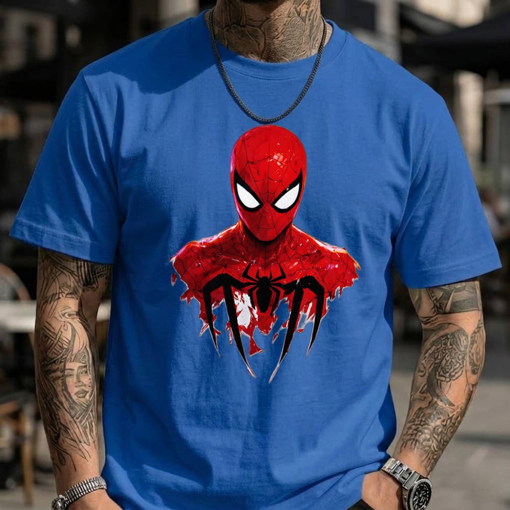 Camiseta T-Shirt Básica Premium 100% Algodão Confortavel Homem-Aranha Camisa Estampada Unissex Spider-Man Lançamento