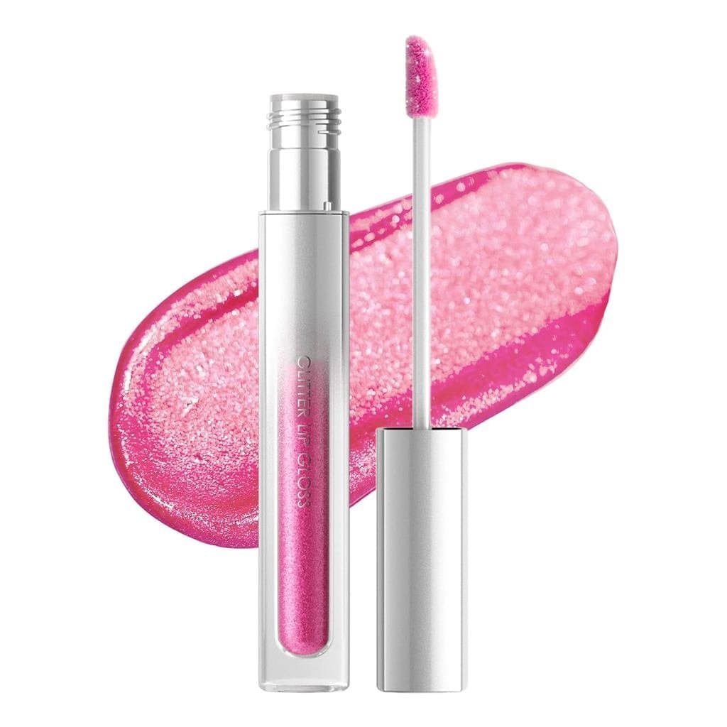 Gloss Labial Rosa Diamante, Brilho Metálico Matte, Não Pegajoso, Batom Líquido de Longa Duração, À Prova D'Água e Resist