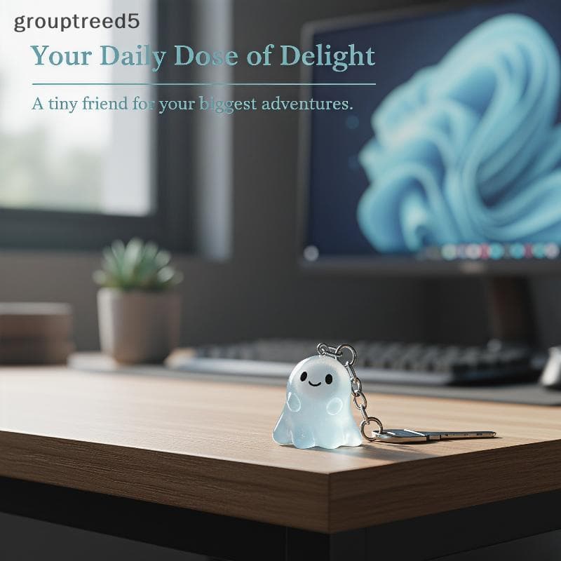 grouptreed5 Brilho No Escuro Bonito Fantasma Chaveiro Luminoso Mini Design Portátil Saco De Halloween Charme Para Adoles