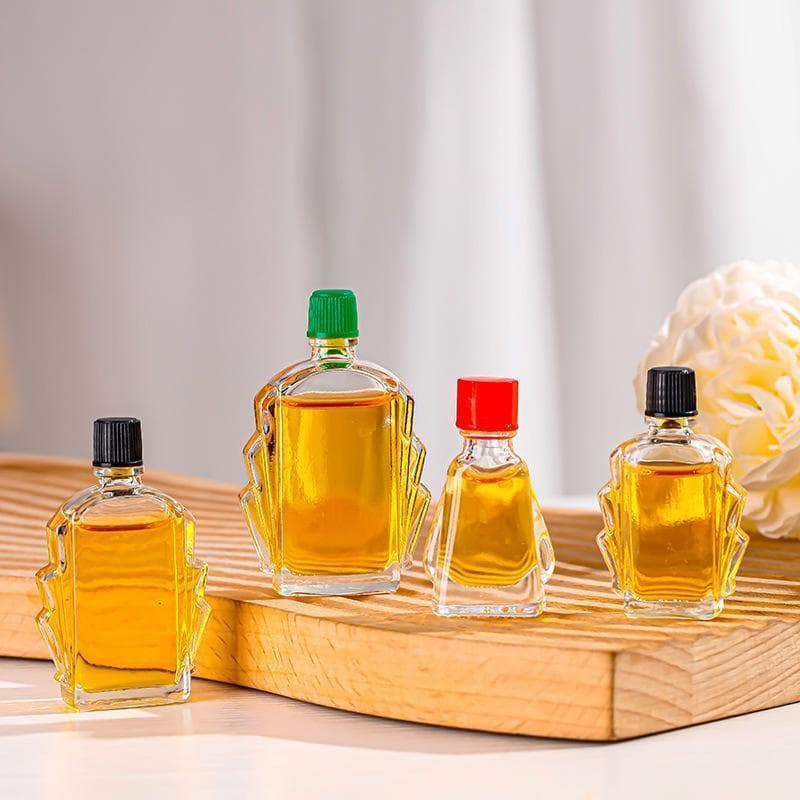 Mini Frascos Dispensadores De Vidro Transparentes 3ml-12ml Com Tampas De Plástico À Prova De Vazamento Para Uso De Amost