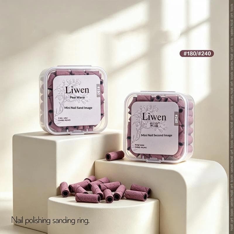 Mini Anéis De Lixamento De Unhas Bandas 180 240 Tampa Brocas DIY Manicure Profissional Salão De Beleza