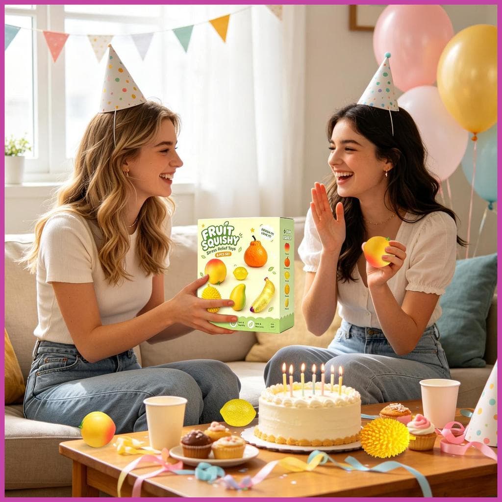 Bolas De Estresse Espremer Brinquedos Frutas 6 Peças Lento Subindo Alívio Do Artefato Para Mulheres Homens Adultos kerim