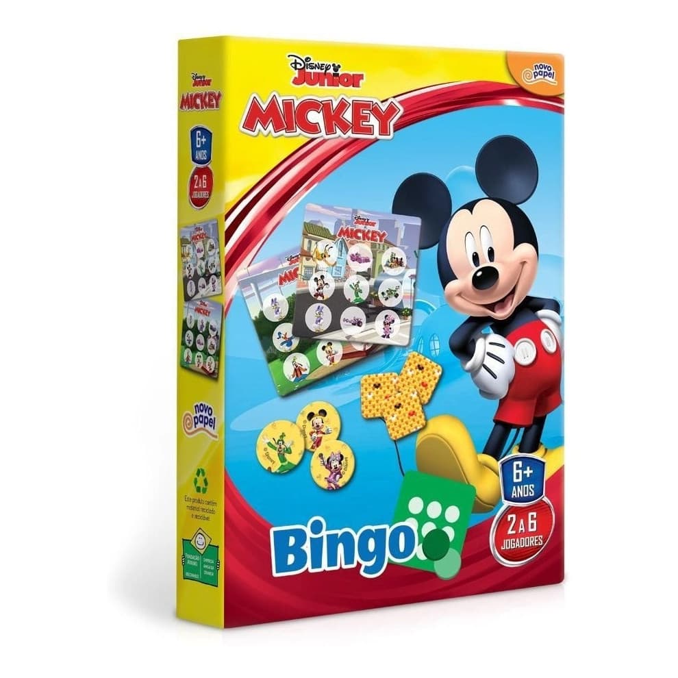 Jogo Bingo Turma Do Mickey Papel Papel Educativo 6+ Anos