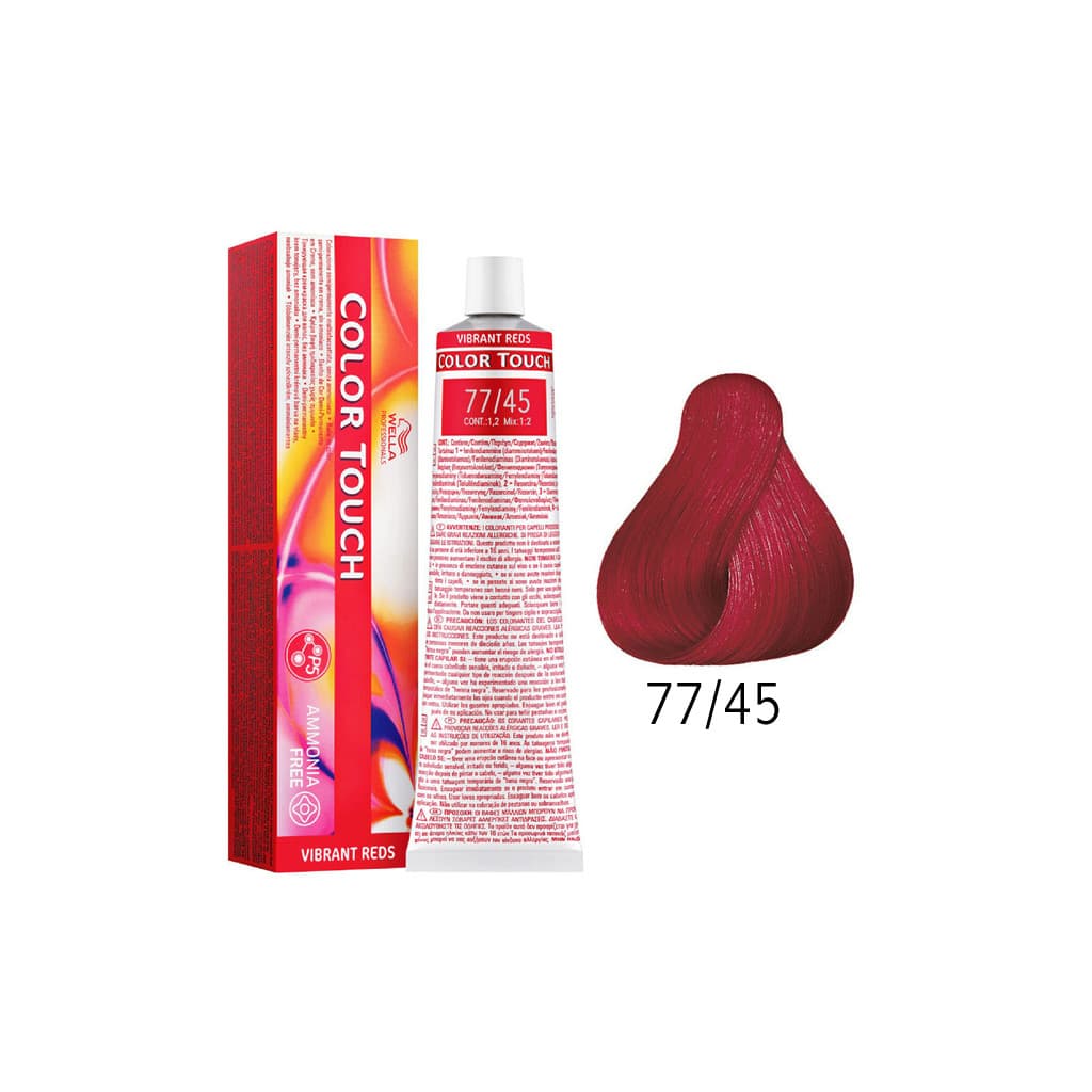 Tonalizante Color Touch Vibrant Reds 77/45 - Wella Professionals | Vermelho Vibrante | Brilho Intenso