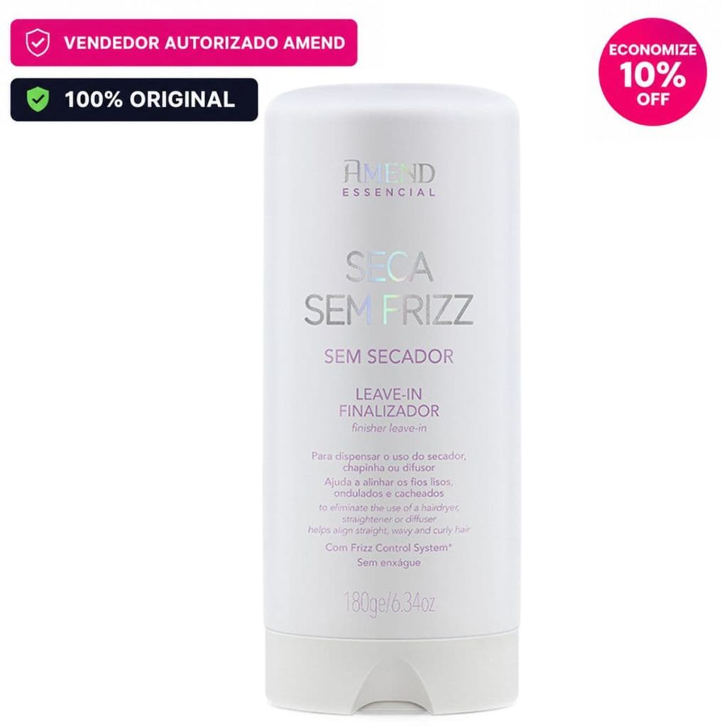 Amend Essencial Seca Sem Frizz Proteção térmica 180ml