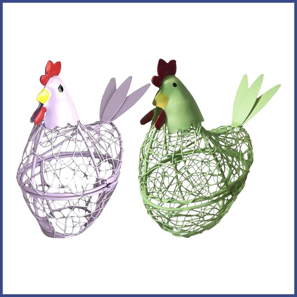 Cesta De Ovo De Galinha Suporte De Metal Decoração De Cozinha Em Forma Para País Galinheiro Jardim puiadmbr