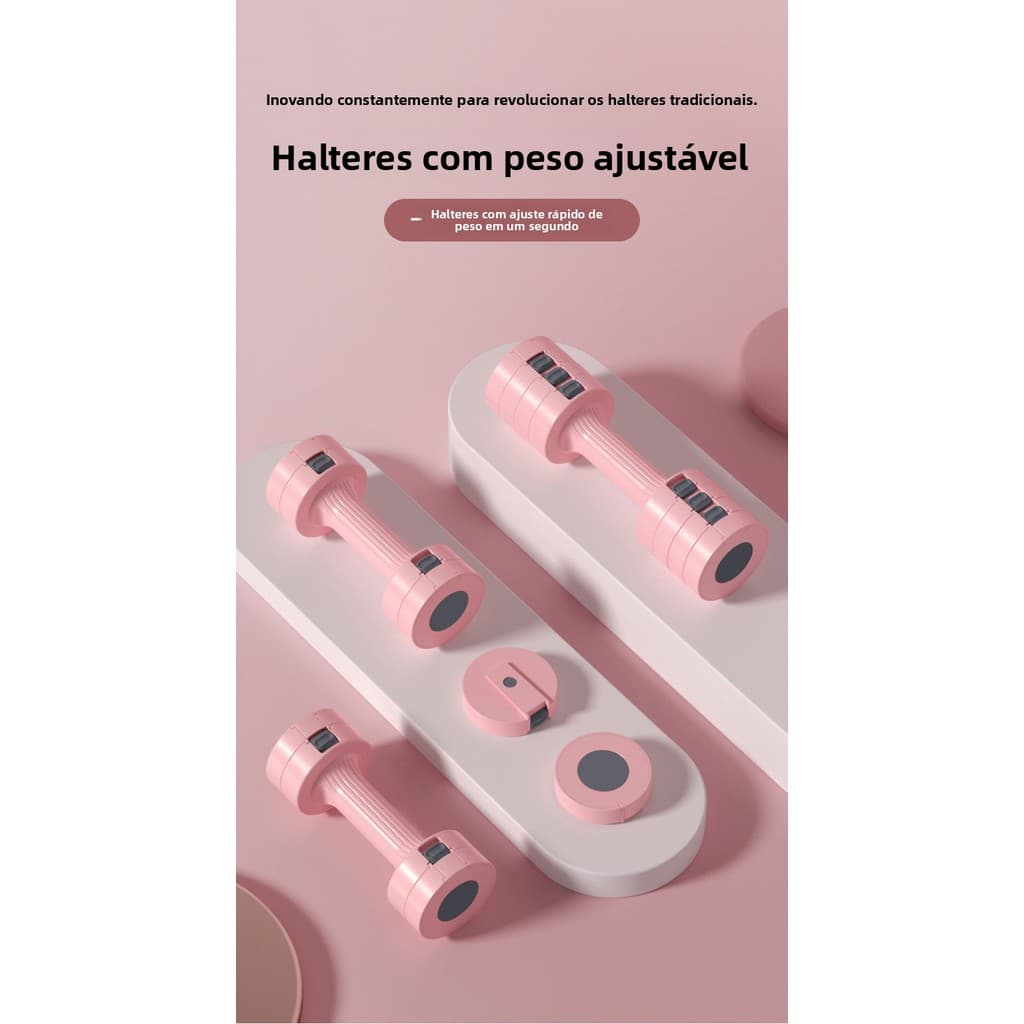 Halteres pequenos para mulheres, halteres com peso ajustável