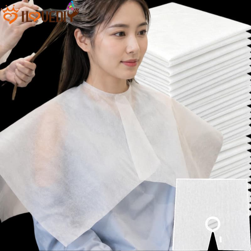 Capa De Corte De Cabelo De Salão De Beleza De Uso Único , 50 Peças , Xale Não Tecido Respirável E Amigável À Pele , Evit
