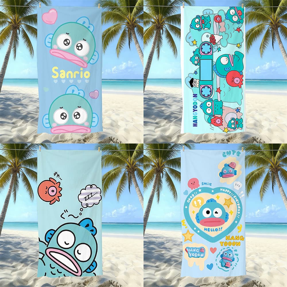Tapeçaria de Personagens de Desenho Animado Hangyodon - Decoração de Parede Anime para Quarto, Sala de Estar, Dormitório