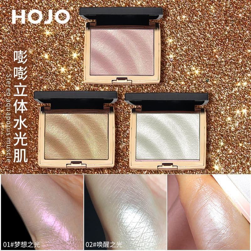 Paleta de Pó Iluminador 3D HOJO para Contorno Facial, Iluminação, Sombreamento e Definição do Nariz.