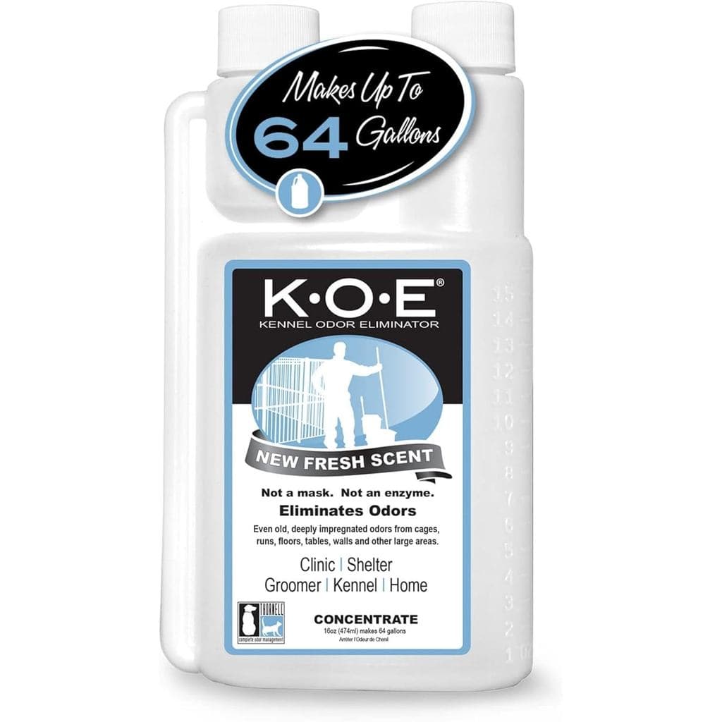 Odorcide K.O.E Concentrado Eliminador de Odor para Canil, Aroma Fresco, 16 oz - Fórmula Não Enzimática para Uso em Gaiol