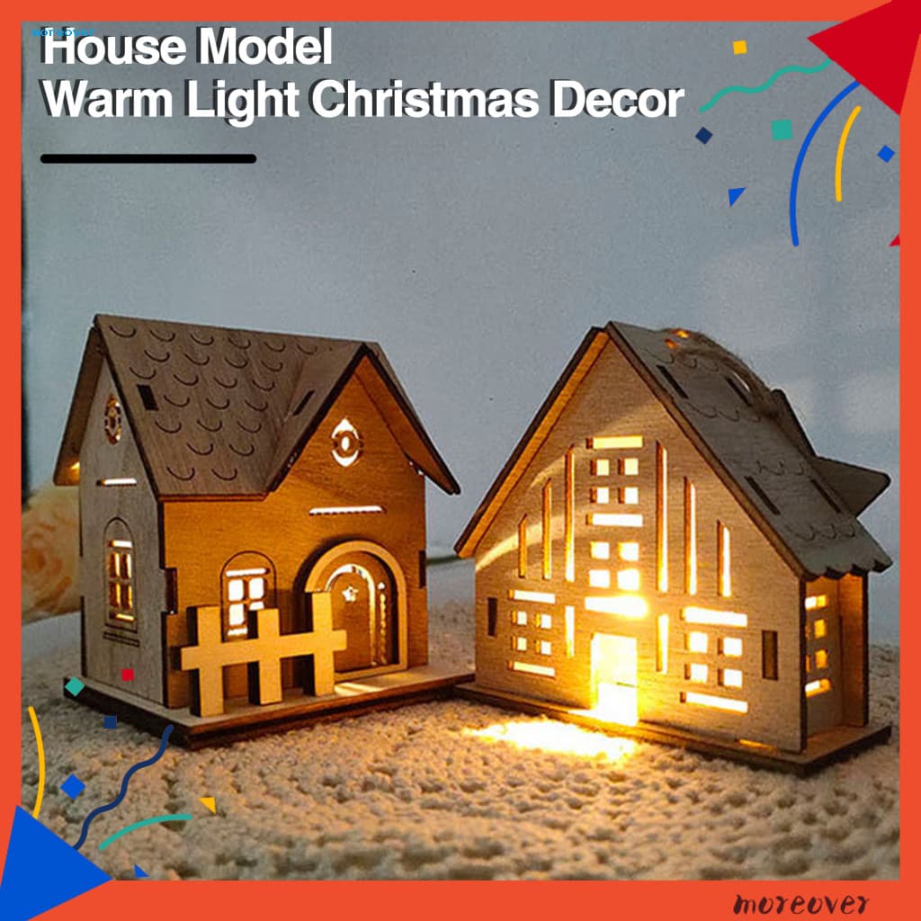 Mais Enfeite De Casa De Madeira Luz Quente Decoração De Natal Com Led-Férias Durável Para Festiva O Sudeste