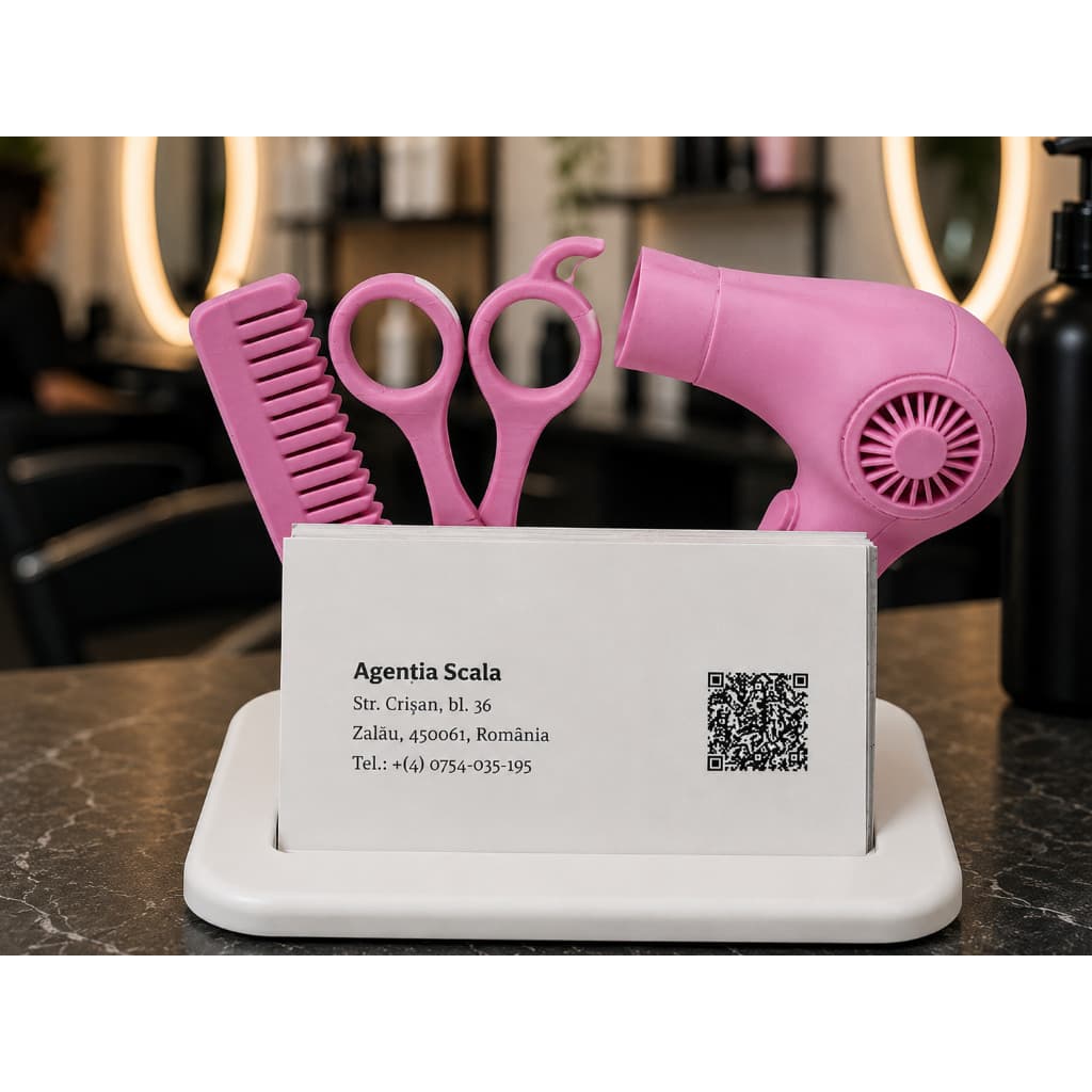 Porta Cartão de Visita para Salão de Beleza | Organizador de Cartões Decorativo Cabeleireira Manicure Estética