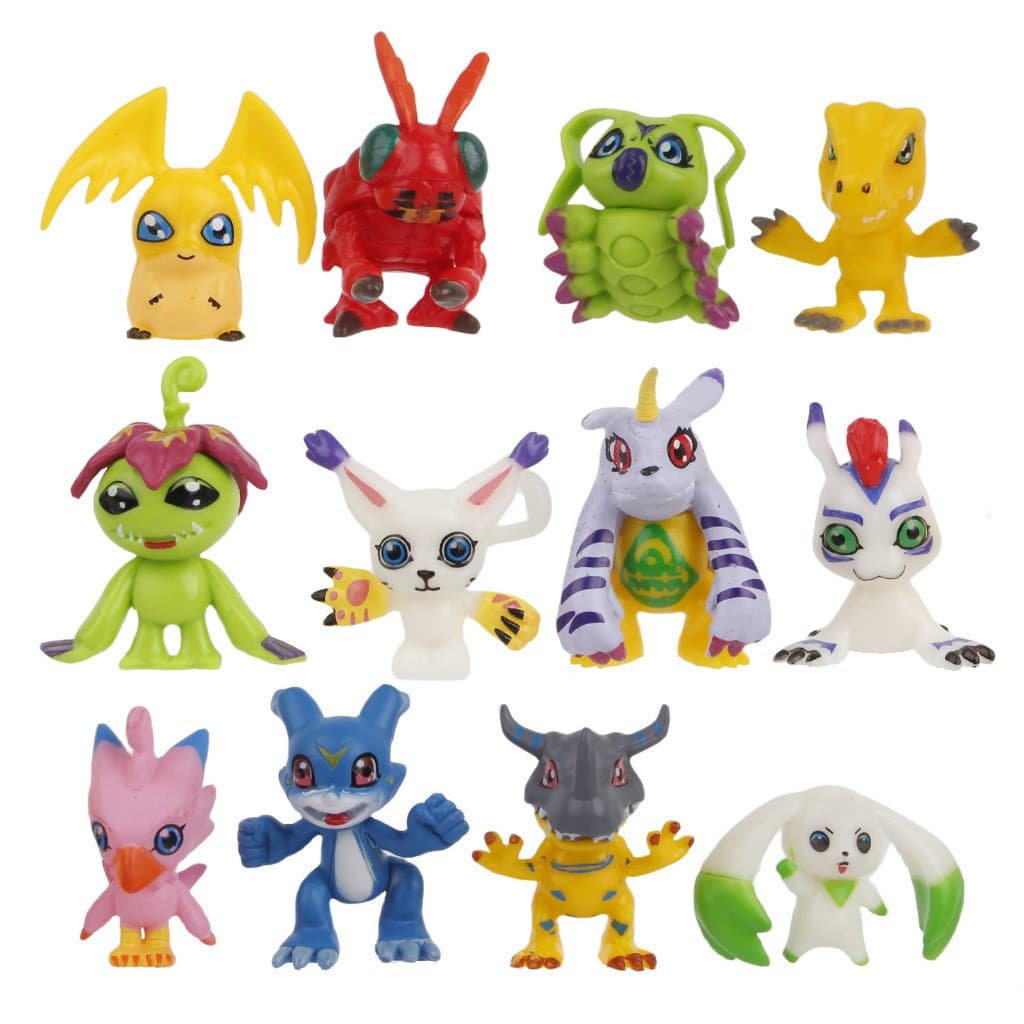 12 peças/conjunto de 5cm Figuras de Ação em PVC da Série Digimon Adventure: Agumon, Tailmon, Paramon, Gabumon, Palmon K9