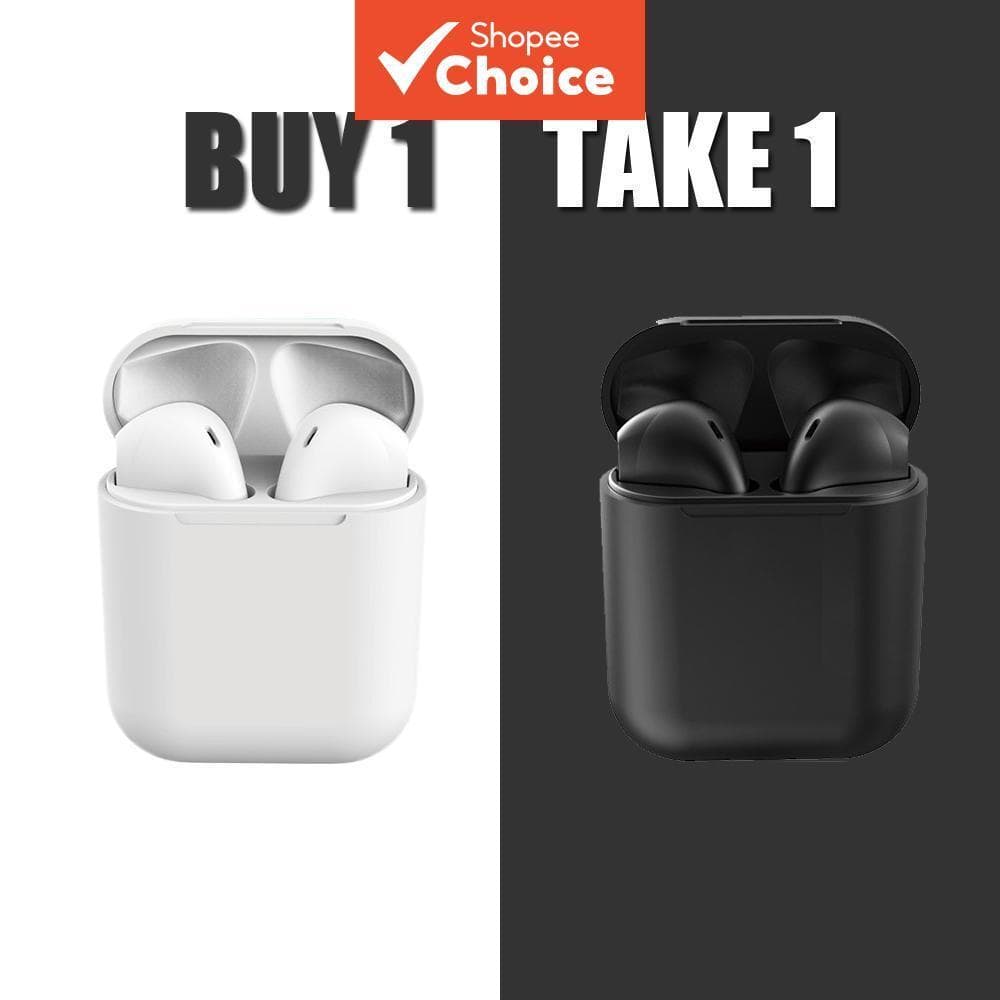 Compre 1 e Leve 1 - Fones de ouvido TWS sem fio Bluetooth, Earbud i12, Bluetooth 5.3, Mini fone de ouvido