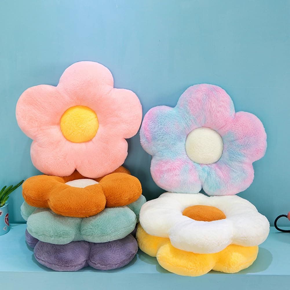 Pronta Entrega Almofada Assento Futon Flor Pelúcia Macia Vários Tamanhos 35cm 50cm Quarto Sala