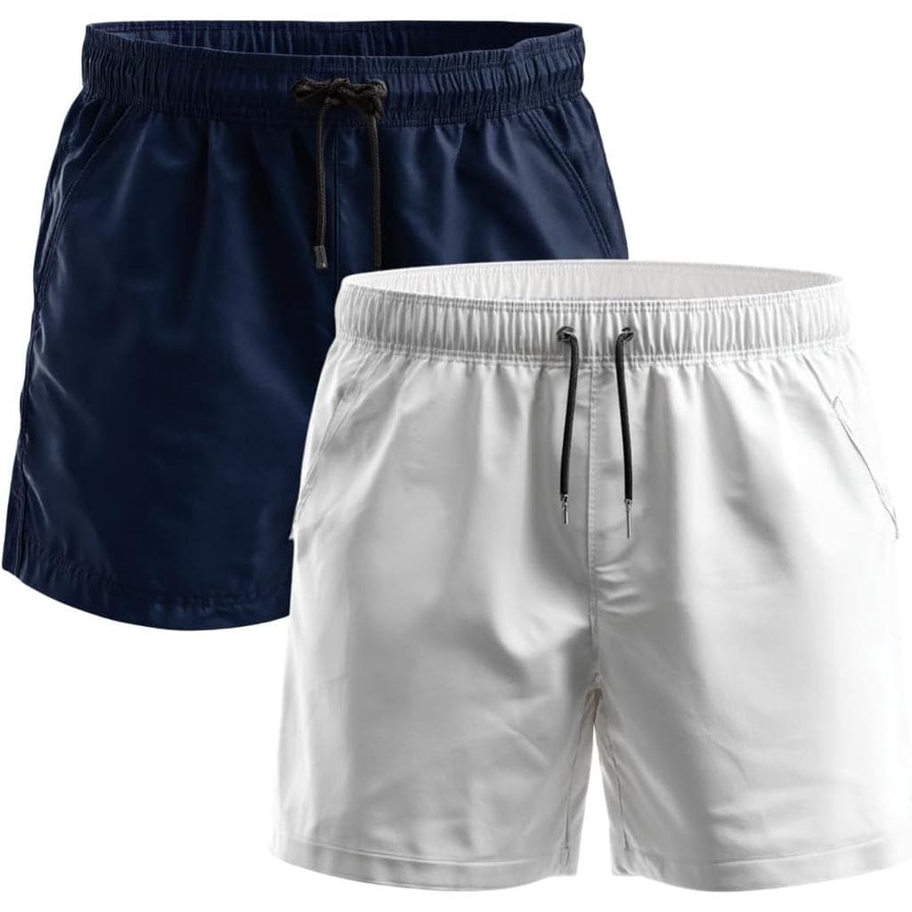Kit 2 Bermudas Masculinas Conforto Tactel Banho Com 3 Bolsos Leve e Secagem Rápida