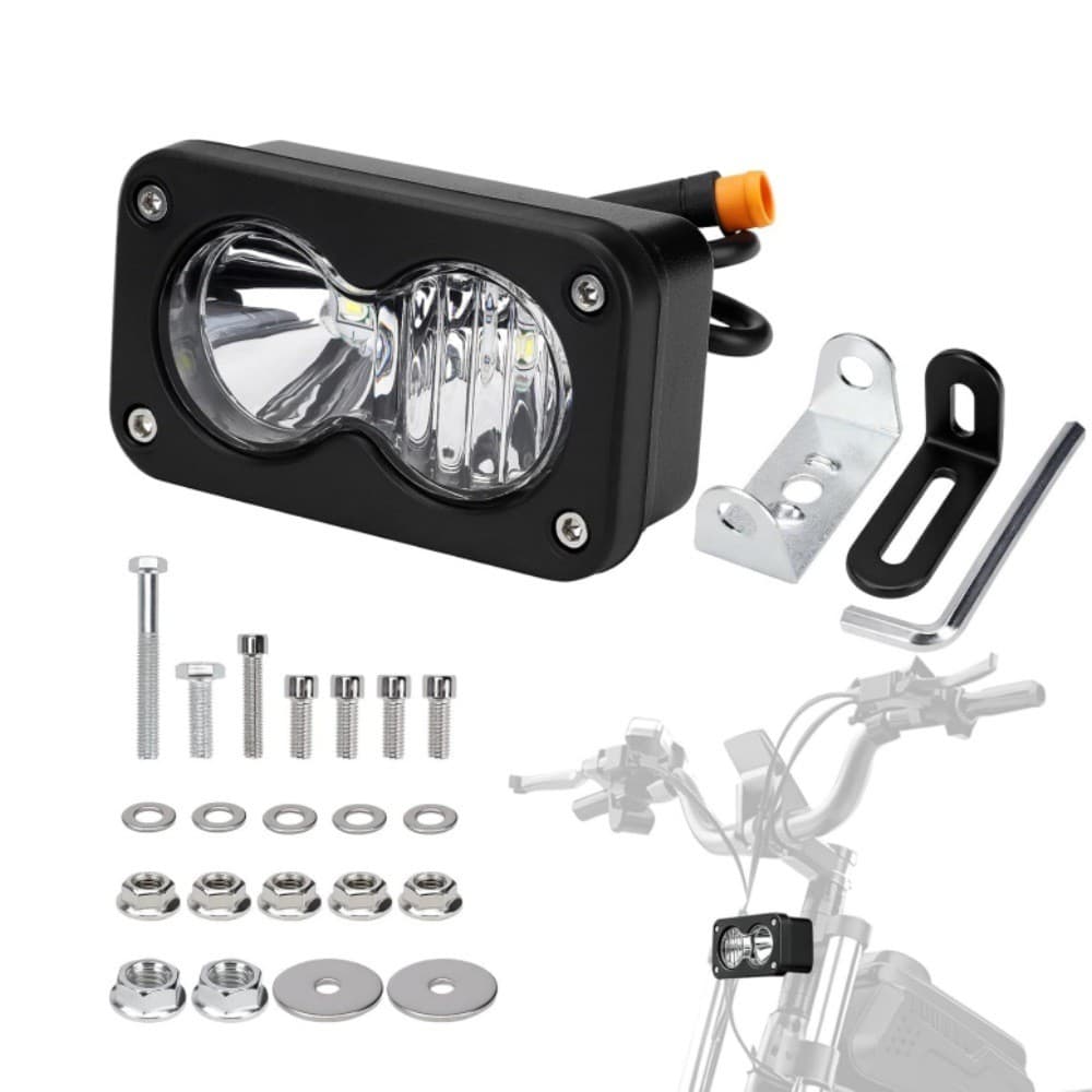 Farol de 3 polegadas para bicicletas elétricas de montanha, adequado para bicicletas elétricas ridstarq20, ebike, luz su