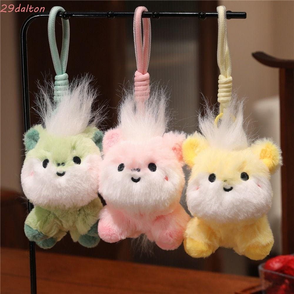 Chaveiro de cavalo de desenho animado DALTON, brinquedo de pelúcia criativo, zodíaco de Ano Novo, cabelo comprido, bonec