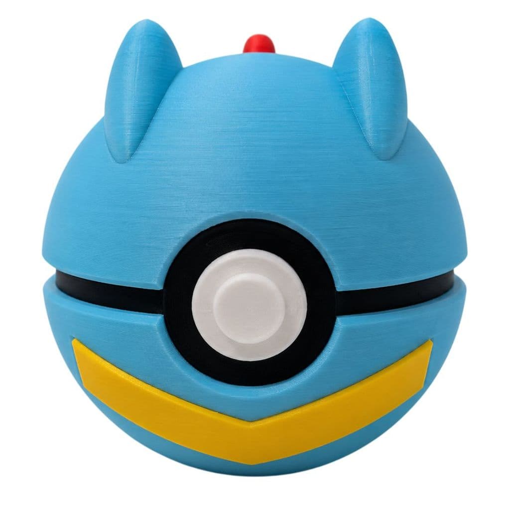 Pokebola Estilizada Totodile Pokémon Geek Gamer Decorativa Anime Coleção