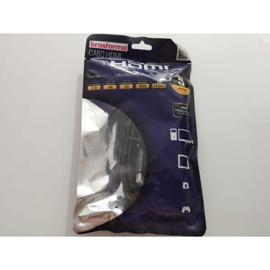 Cabo HDMI Brasforma HDMI-5005 5 Metros