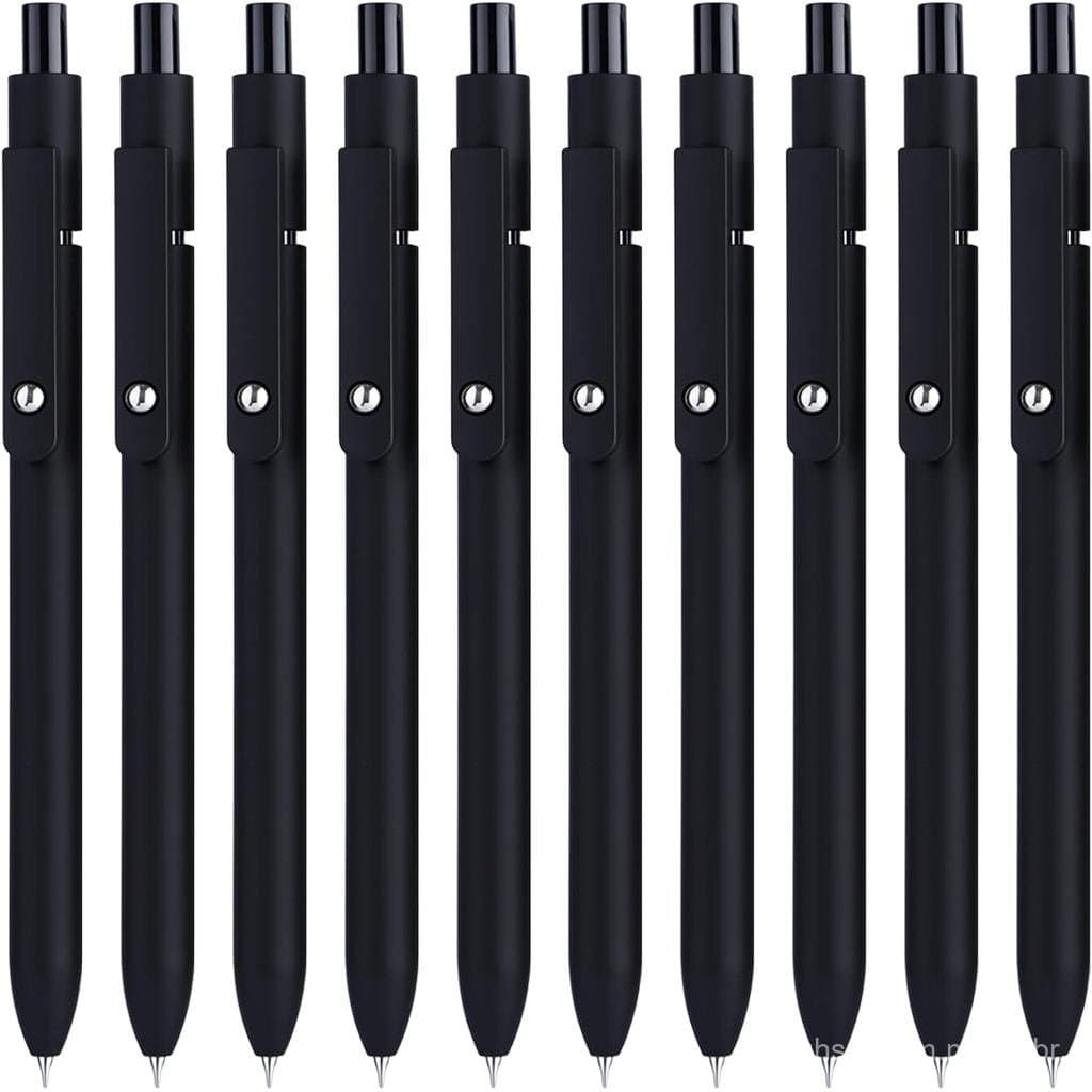 Epakh 10 Canetas de Gel, 0,5mm, Canetas de Tinta Preta de Secagem Rápida, Canetas de Ponta Fina para Escrita Suave