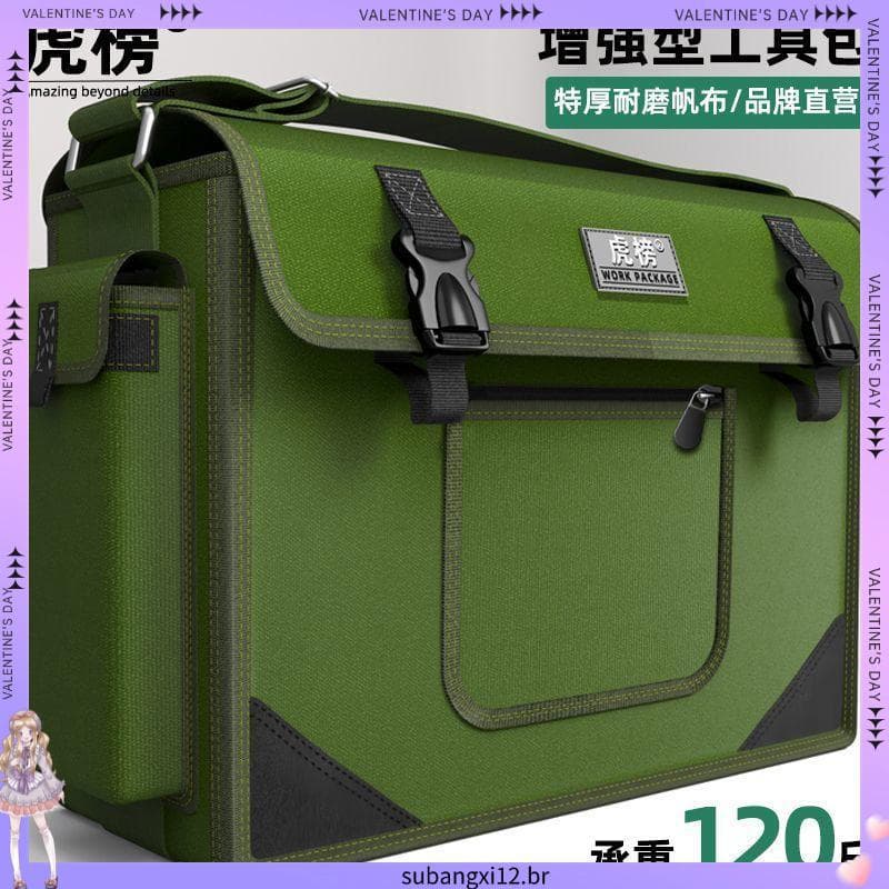 T Tiger List Bolsa para eletricista Conjunto completo de um ombro Bolsa de ombro para canteiro de obras Lona espessada d