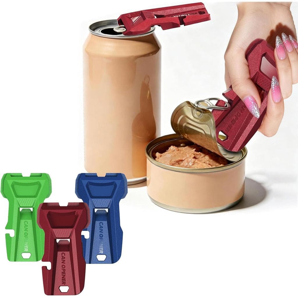 Conjunto de 3 Abridores de Latas Coloridos, Abridores de Latas de Refrigerante e Tampas para Latas de Refrigerante, Abri
