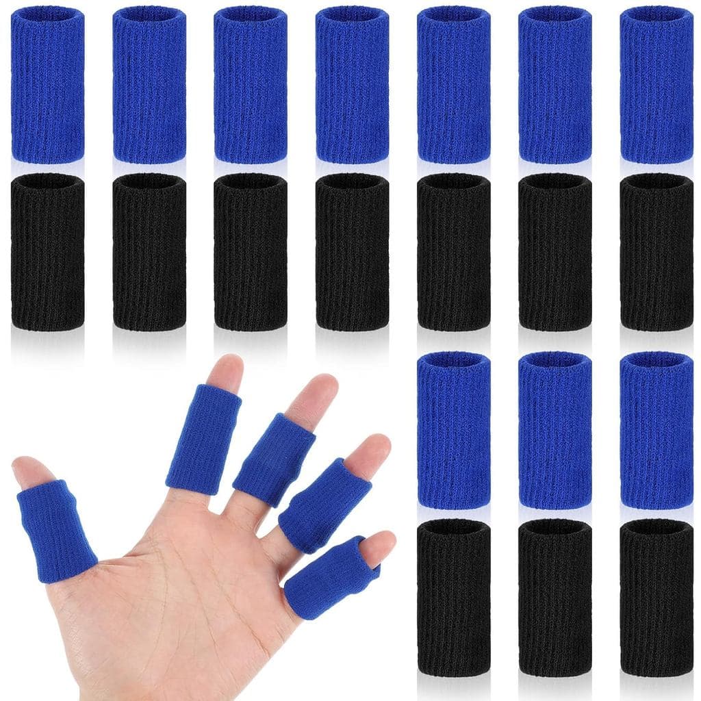 TIESOME 20 Peças de Mangas para Dedos Esportivas, Suporte Elástico Respirável para Dedos, Mangas de Compressão para Dedo