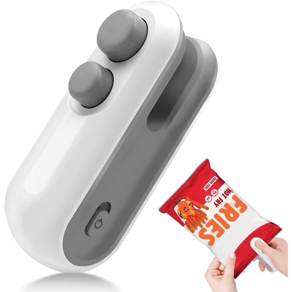 Máquina de Selagem Pequena de Pressão Manual, Seladora Recarregável USB para Uso Doméstico, Mini Seladora Portátil para