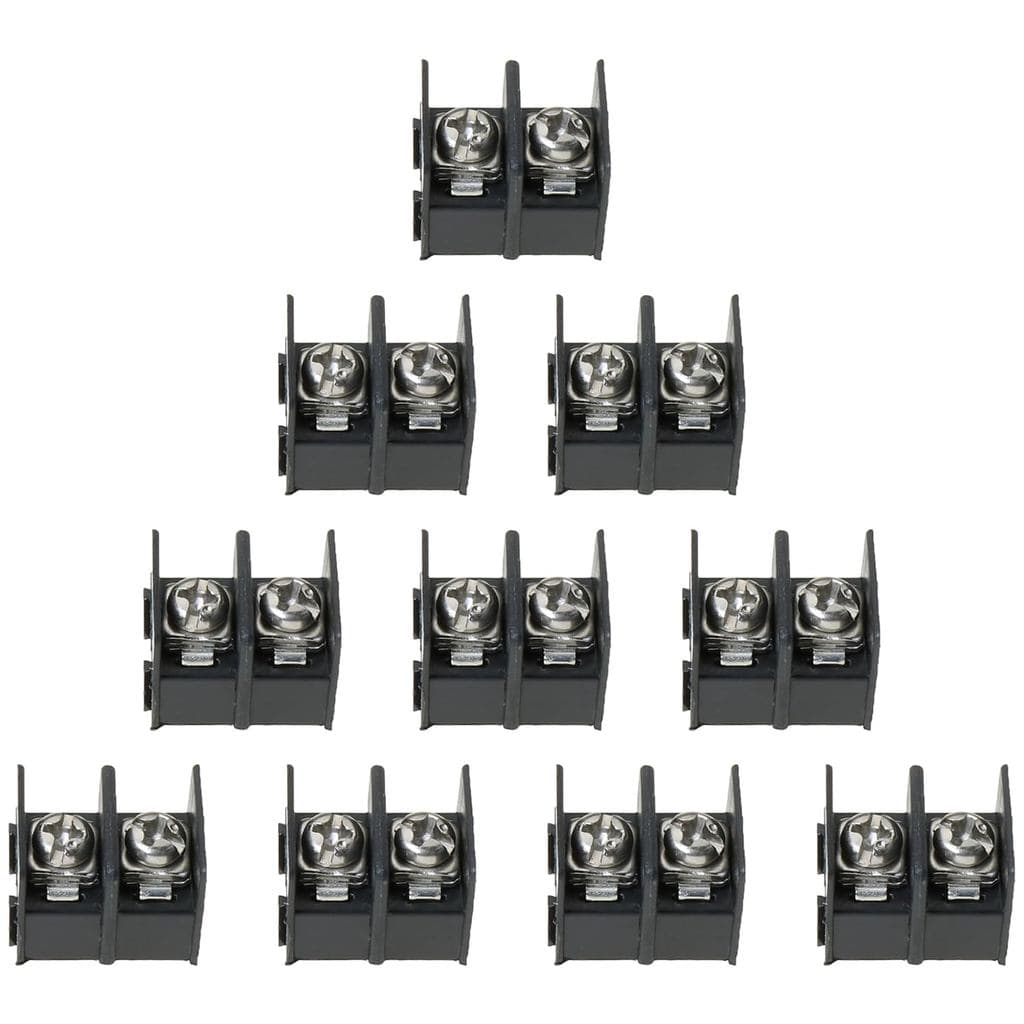 Heyous 10PCS Bloco de Terminais PCB Preto, Conector de Bloco de Terminais Plugável com Passo de 7,62mm, 2 Posições, Mont