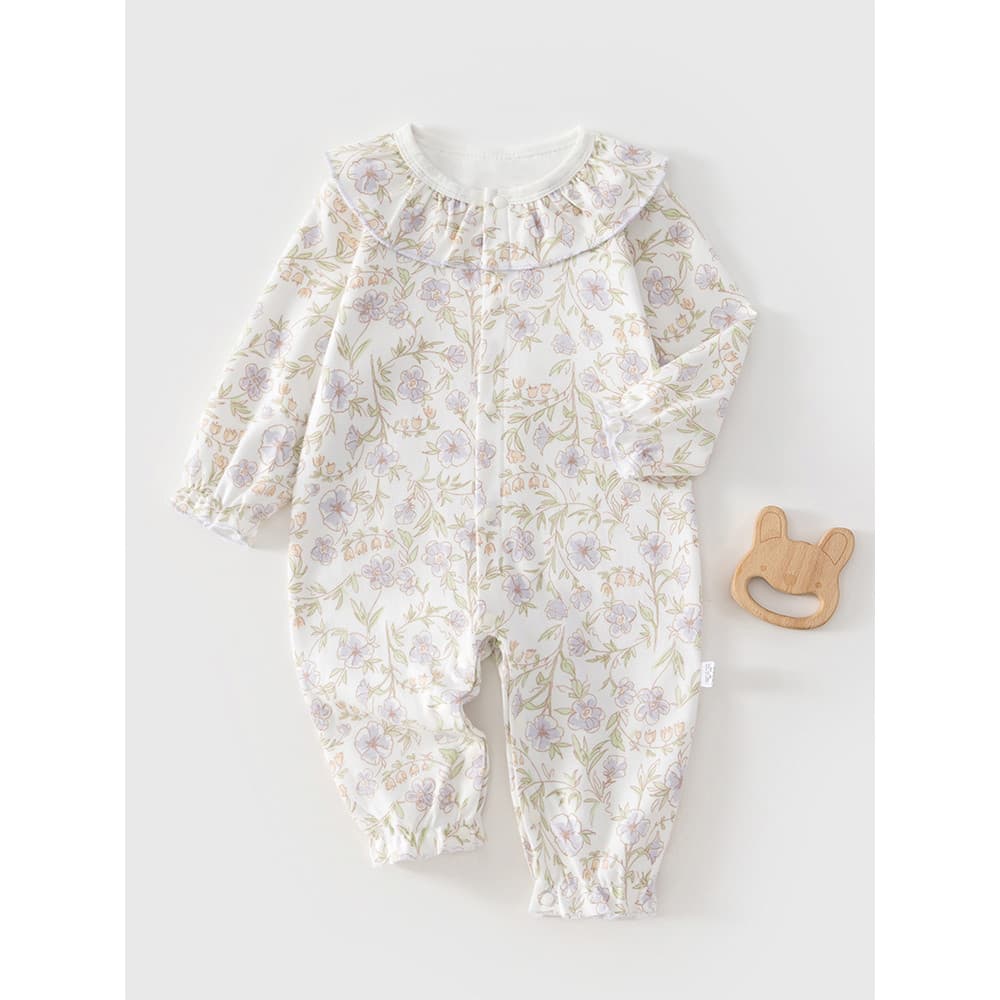 Macacão recém-nascido roupas de bebê primavera outono estilo bebê menina outono manga comprida macacão Super moda Outing