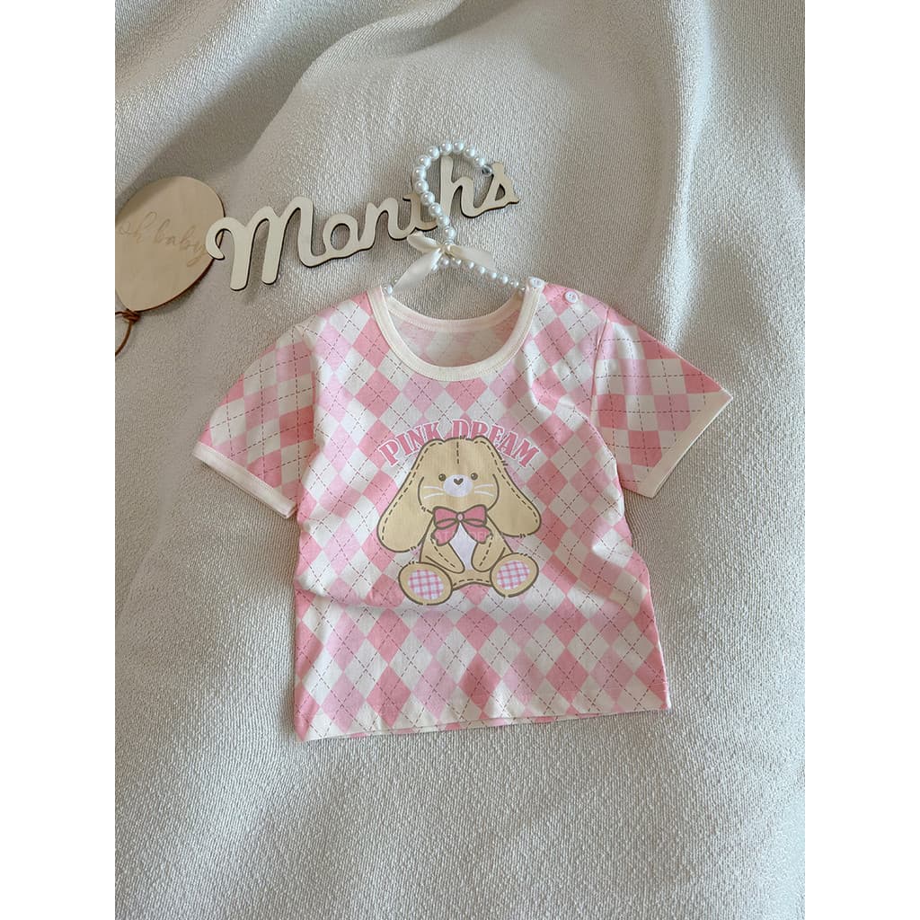 Menina bebê verão camiseta de manga curta crianças bebê puro algodão meia manga dos desenhos animados crianças 0-5 anos