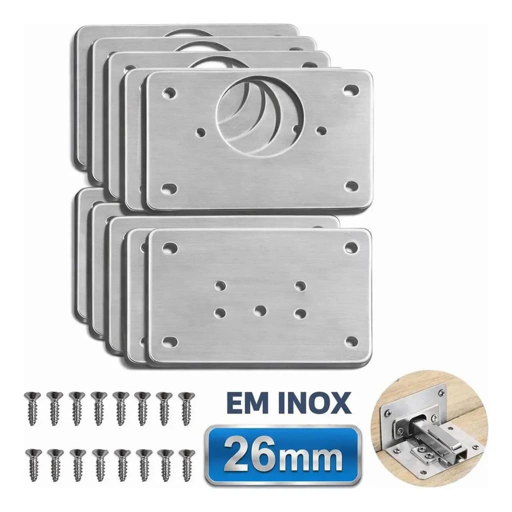 Placa de Reparo de Dobradiça 26mm Armário Cozinha Móveis Porta Conserto