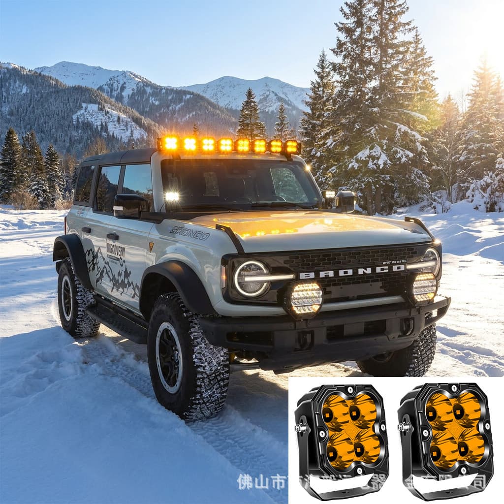 Lanterna LED para bagageiro de teto para Tank Prado Land Cruiser, luz de teto off-road de 8 lâmpadas FFEN