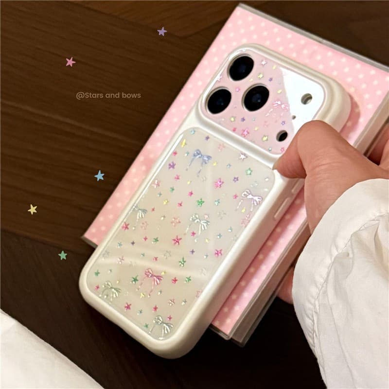 iPhone 17 Pro Max Star Padrão De Gravata Borboleta Mergulhando Em material De Cola Capa De Telefone