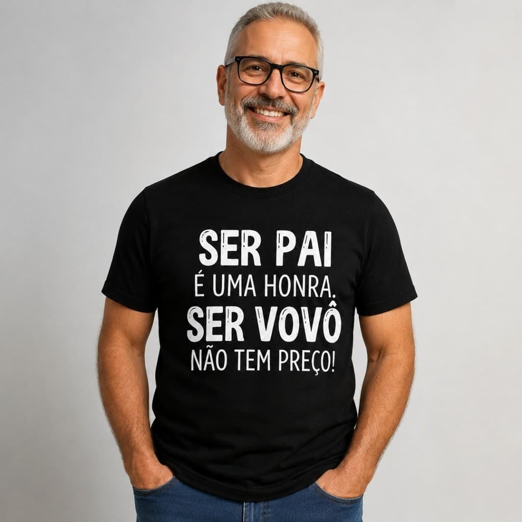 Camiseta Dia dos Pais – Ser Pai é uma Honra, Ser Vovô Não Tem Preço | Presente para Vovô