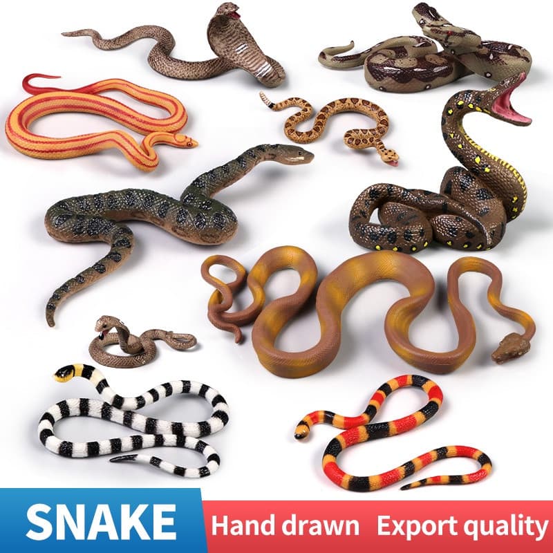 Brinquedo macio de borracha simulando uma cobra, modelo de brinquedo de animal para crianças, novo e interessante, assus