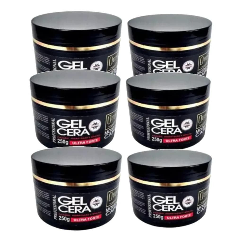 Gel Cera 250g Ouribel Ultra Fixação 6 Unidades