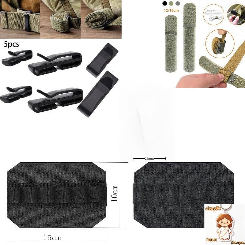 Molle Elastic Loop Panel Hook and Organizer Inserir Mosquetão Acessório Para Mochila Esportiva Exterior Acessórios EDC