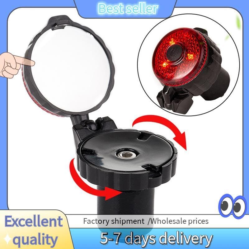 Espelhos Retrovisores Para Bicicleta 360 ° Espelho Ajustável Guidão De , Lente De Vidro Resistente A Explosão , Seguro C