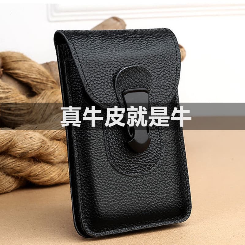 22cm couro genuíno trabalho cintura saco masculino usar cinto Vertical saco do telefone móvel canteiro de obras trabalho