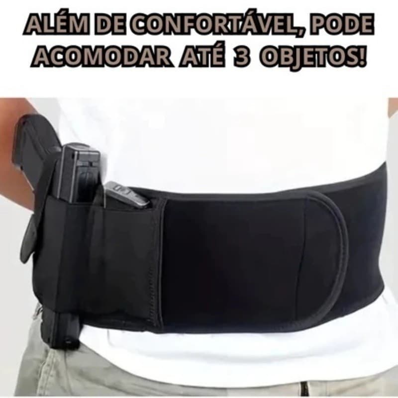 Coldre Abdominal Neoprene Universal Cintura Elástico Velado Várias Posições