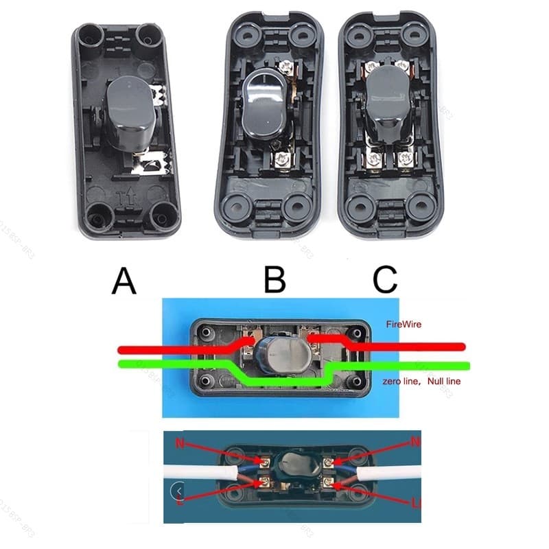 303 Interruptor Rocker Liga/Desliga De Botão ON-Line Para Mesa Luzes Led Fiação Elétrica BR15B3