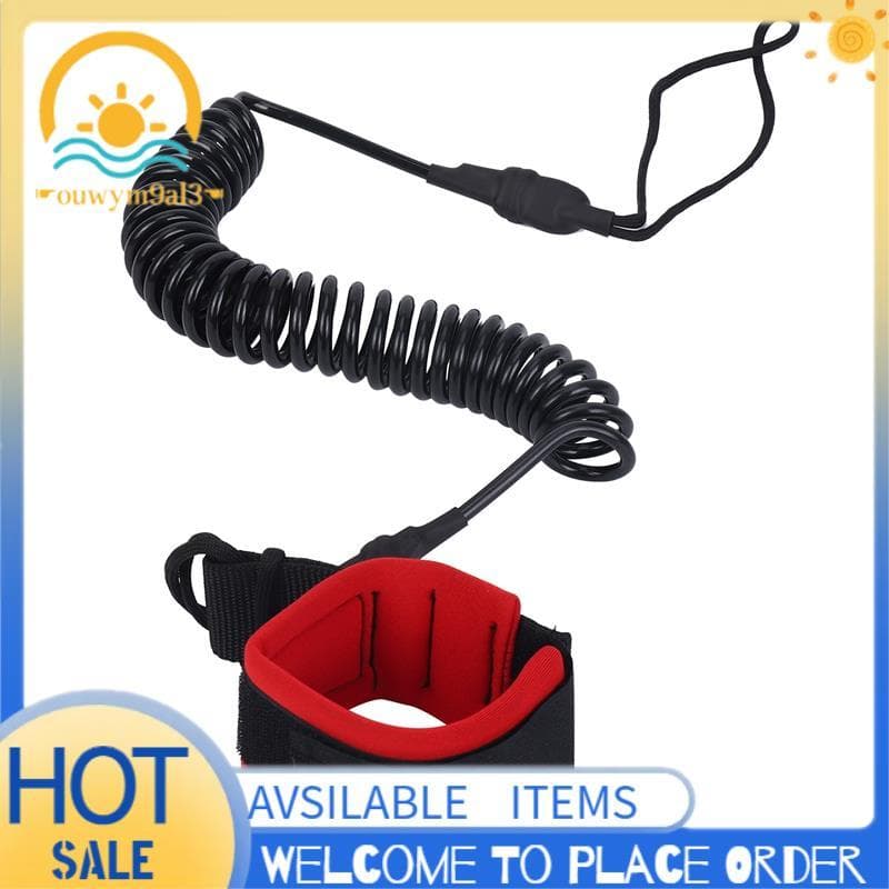 10.6Ft Tornozelo Trela Surf Enrolado Stand Up Paddle Board Preto Tpu Pé Perna Corda Prancha Jangada Tração