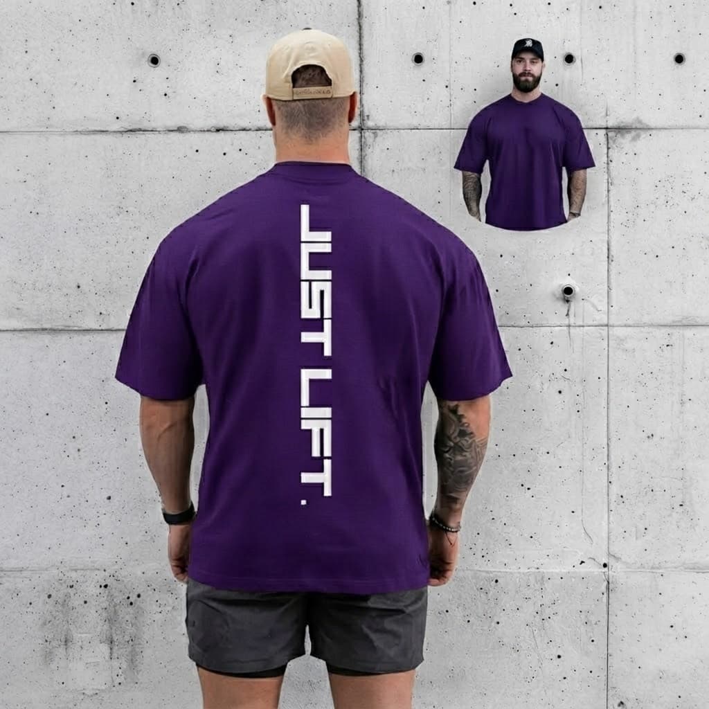 Camiseta Oversized Justlift  Academia Treino Algodão Premium Leve Musculação Respiravel